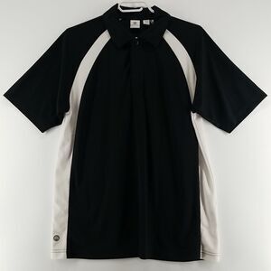 Stormtech Shirt Men's Polo M Black and White Optic Technical Breathable 3 Button